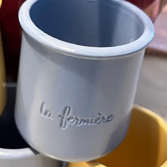 Set of (5) LA Fermièrepottery jar